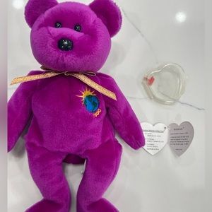 Rare millennium Beanie Babie with misspelt name tags